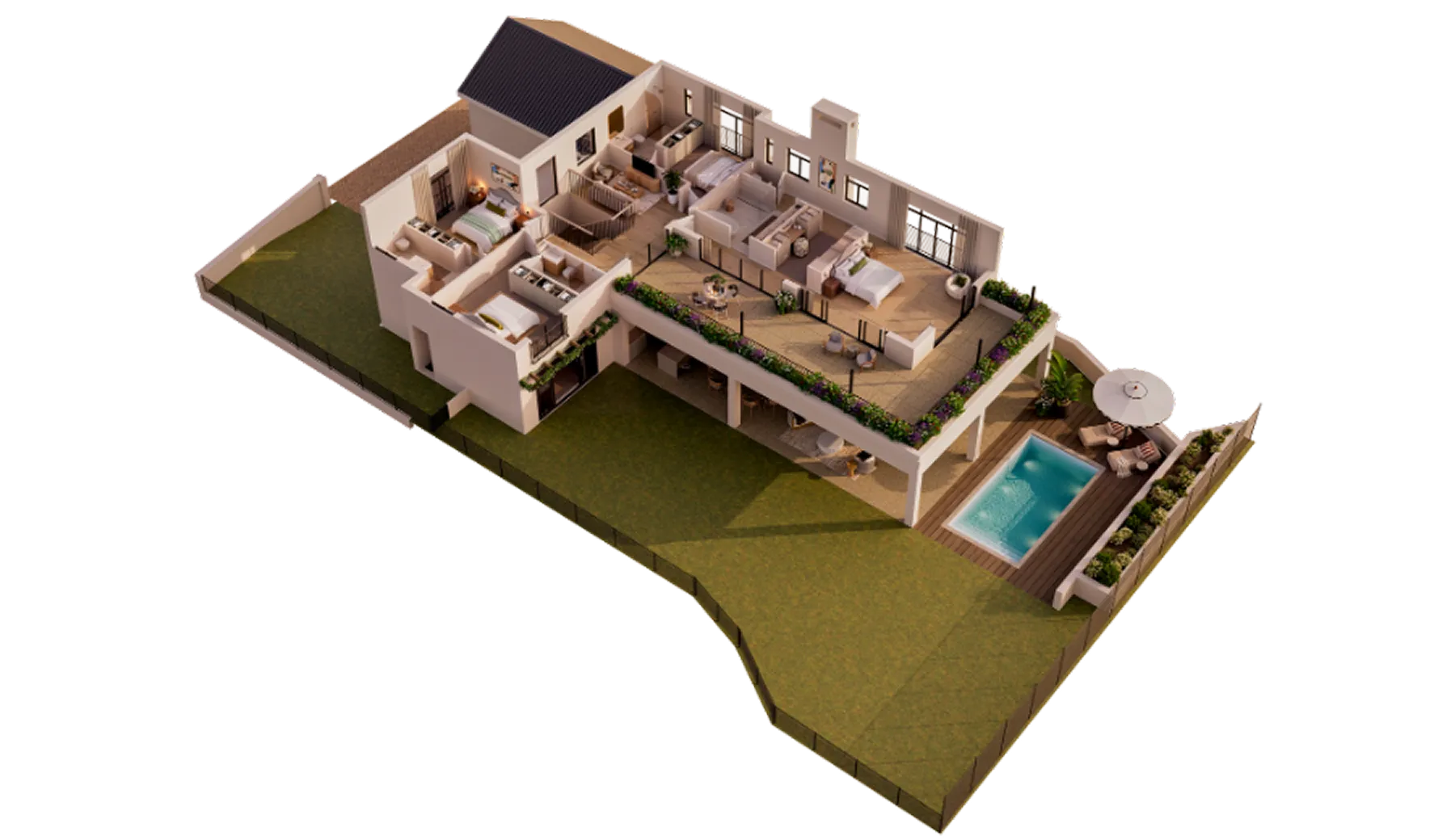Glen axonometric floor plan