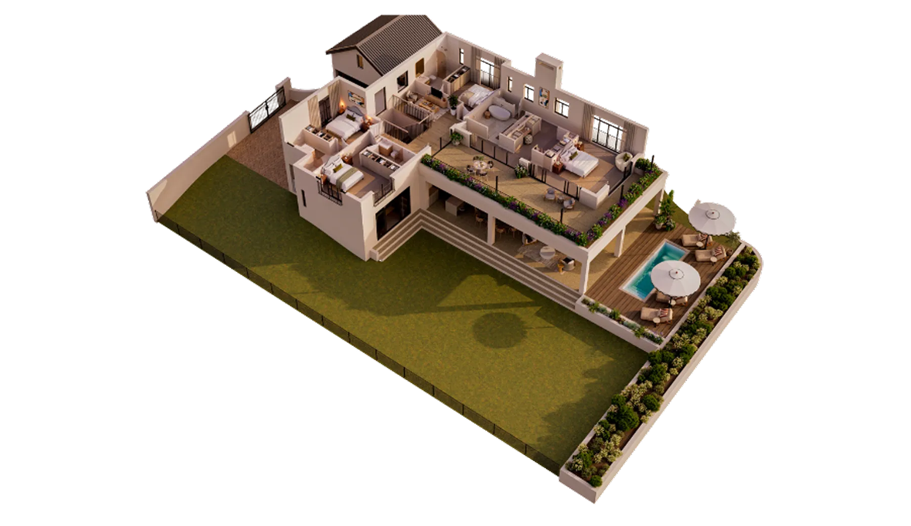 Oak axonometric floor plan