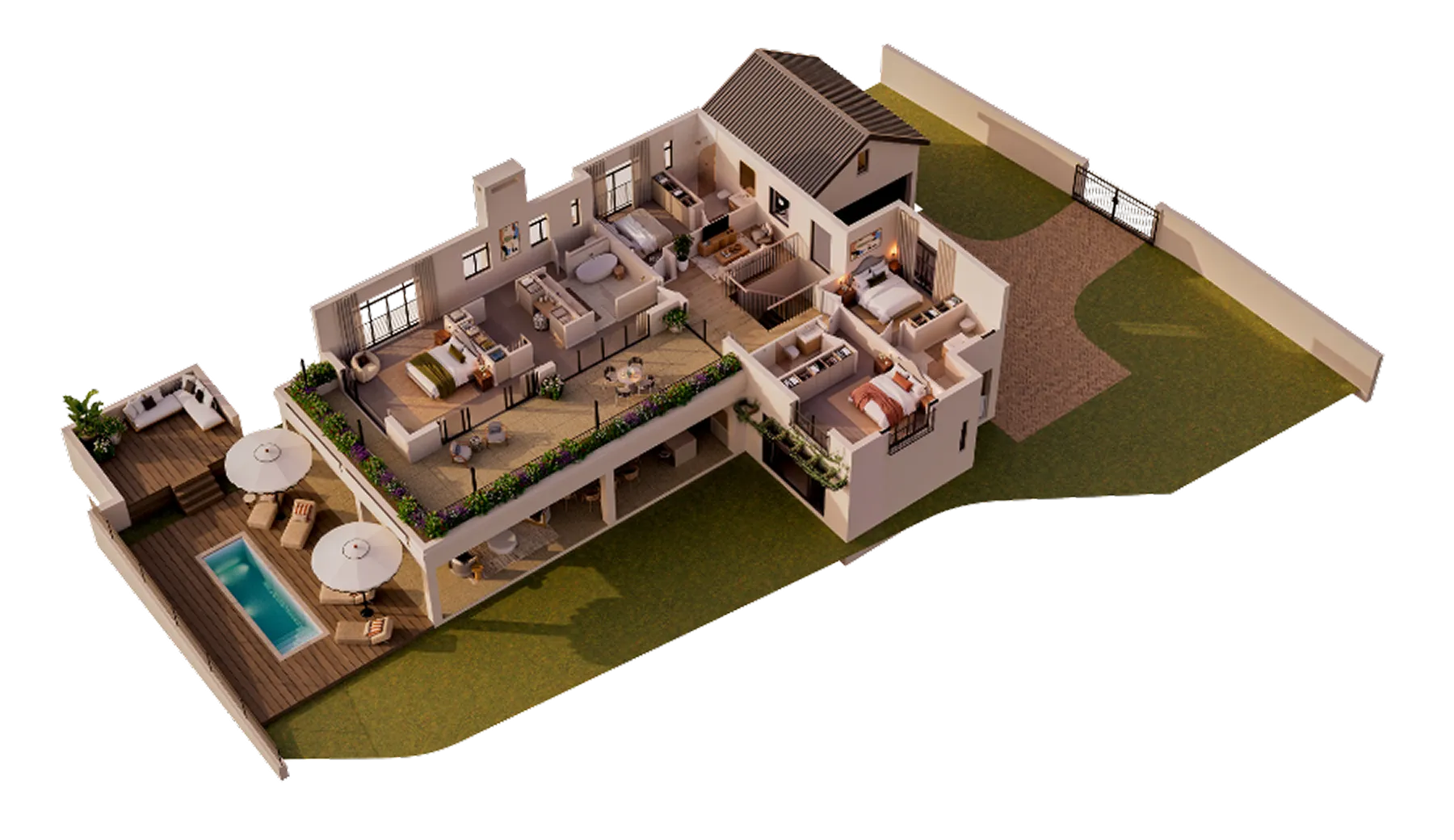Terra axonometric floor plan